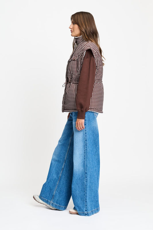 POM Amsterdam Gilets GILET - Glen Brown Check