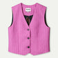 POM Amsterdam Gilets GILET - Rose Doux Striped