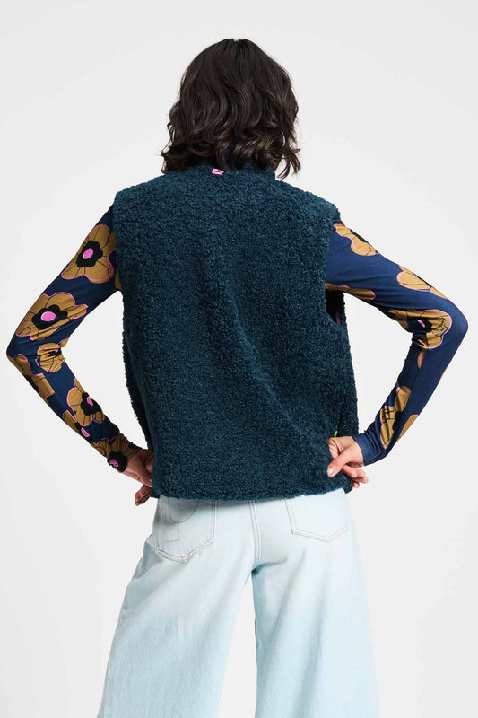 POM Amsterdam Gilets GILET - Teddy Love Navy