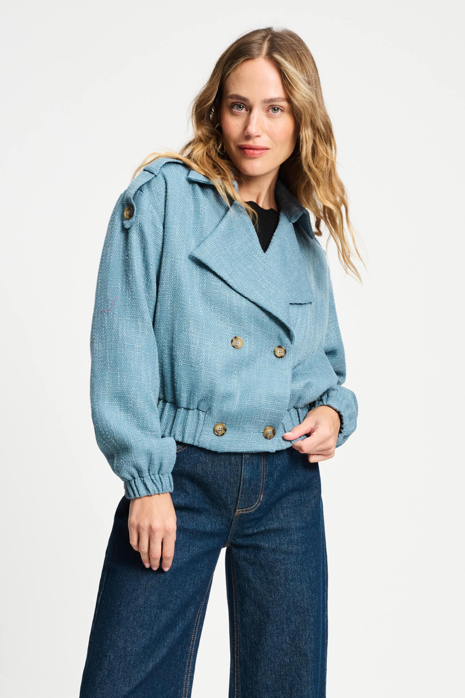 POM Amsterdam Jackets JAS - Bouclé Dawn Blue
