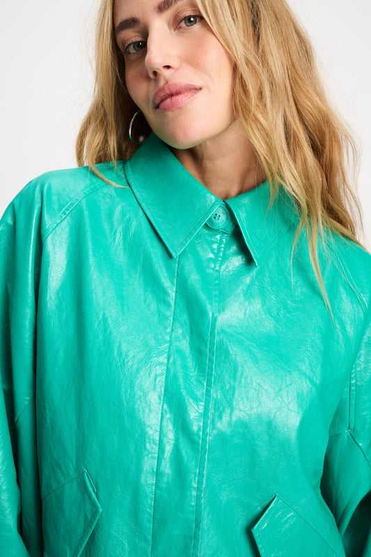 POM Amsterdam Jackets JAS - Faux Leather Wander Green