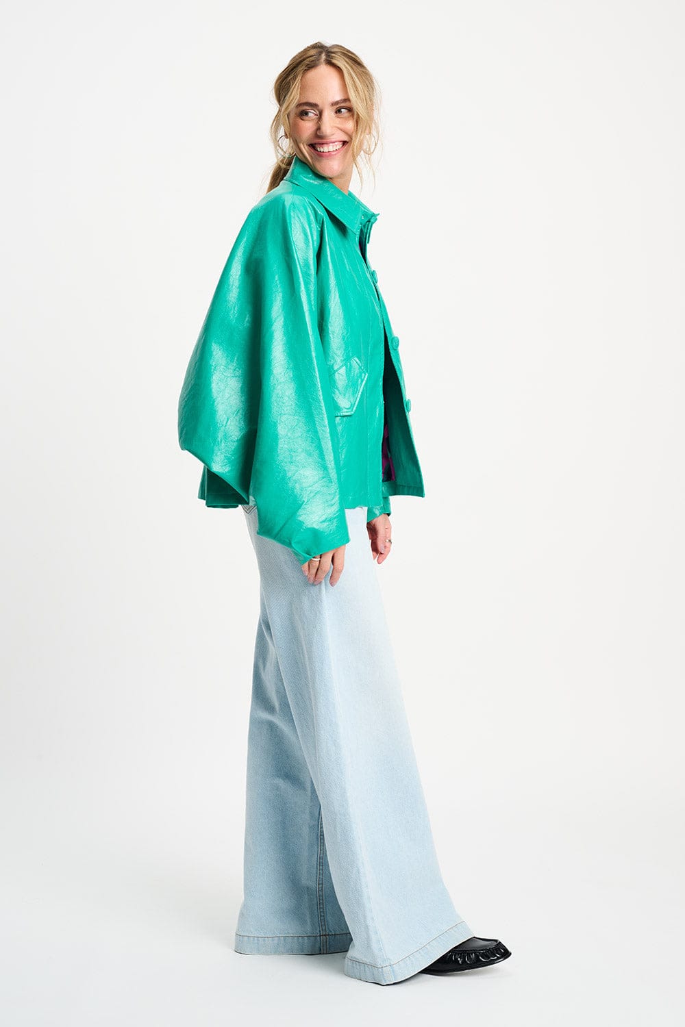 POM Amsterdam Jackets JAS - Faux Leather Wander Green