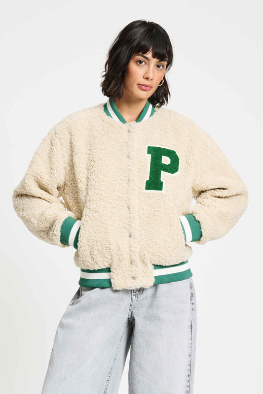 POM Amsterdam Jackets JAS - Teddy Baseball Ecru