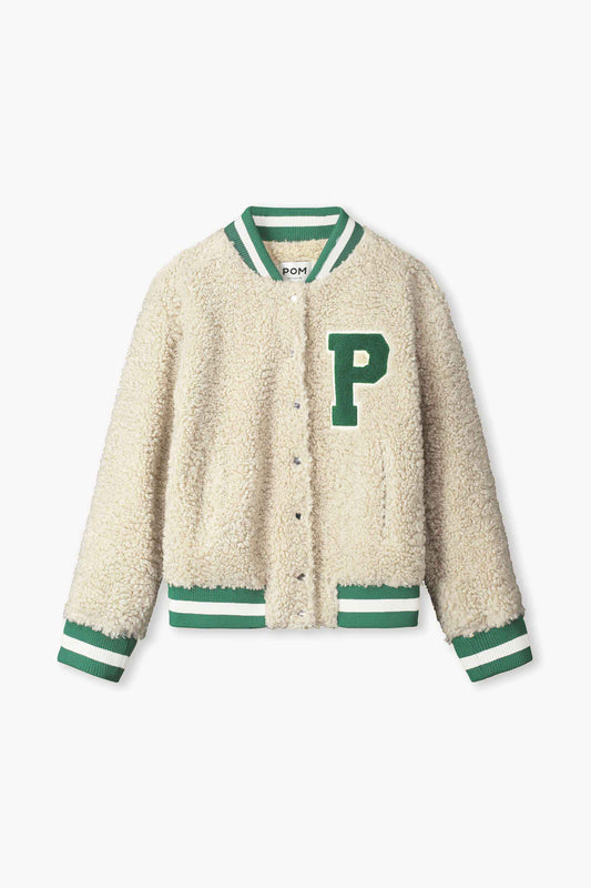 POM Amsterdam Jackets JAS - Teddy Baseball Ecru