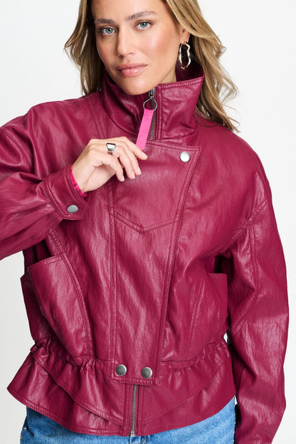 POM Amsterdam Jackets Red / 34 JACKET - Jenna Burgundy Red