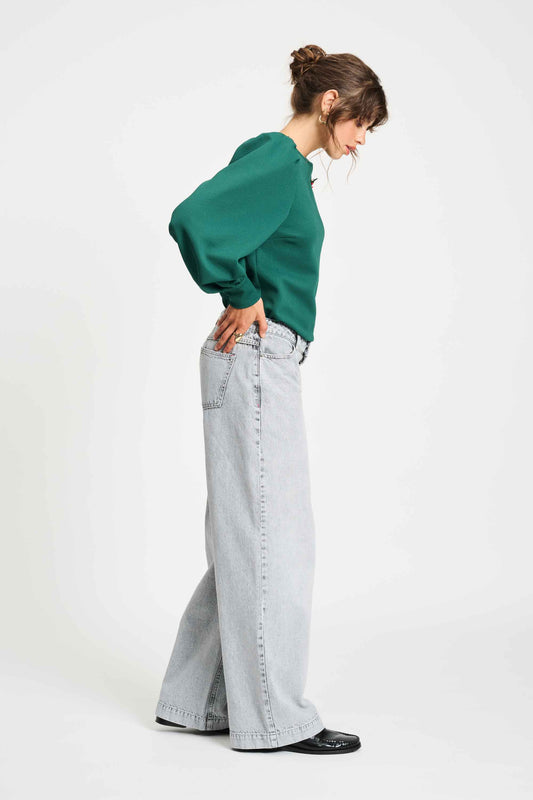 POM Amsterdam Jeans JEANS - Baggy Wide Leg Grey