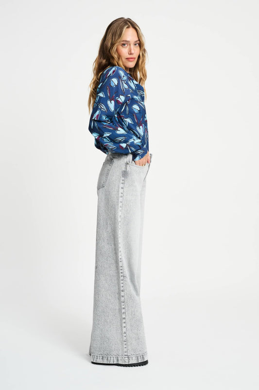 POM Amsterdam Jeans JEANS - Baggy Wide Leg Grey