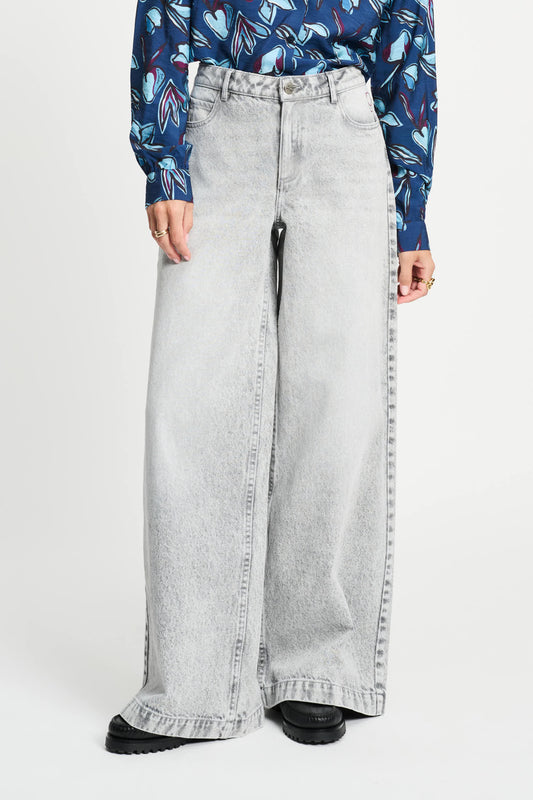 POM Amsterdam Jeans JEANS - Baggy Wide Leg Grey