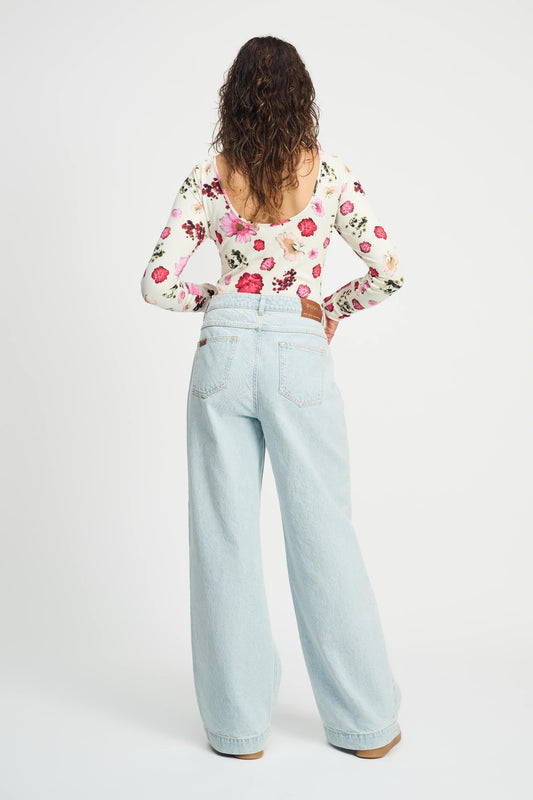 POM Amsterdam Jeans JEANS - Baggy Wide Leg Ultra Light Blue