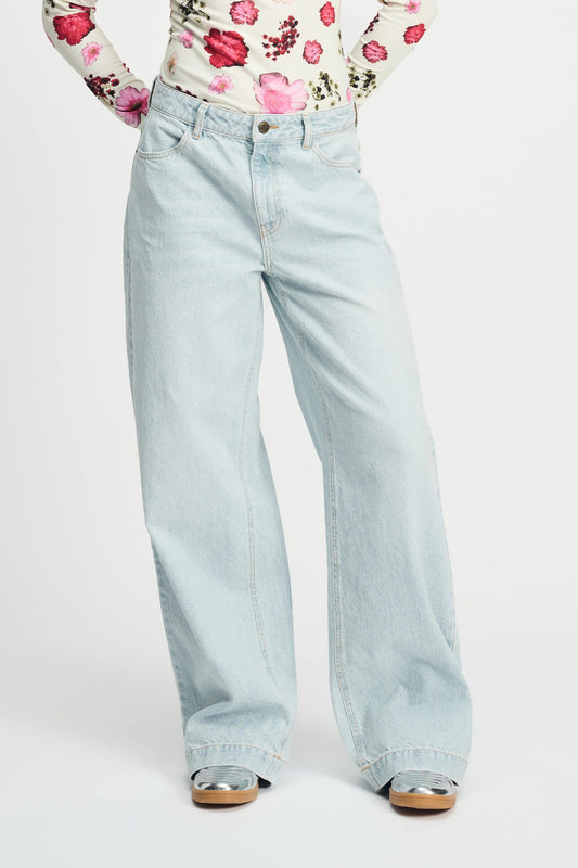 POM Amsterdam Jeans JEANS - Baggy Wide Leg Ultra Light Blue