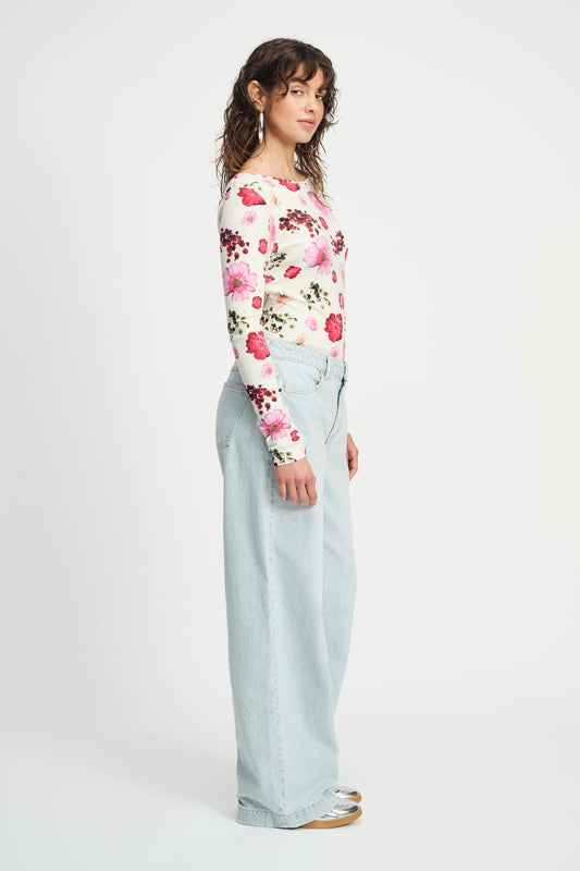 POM Amsterdam Jeans JEANS - Baggy Wide Leg Ultra Light Blue
