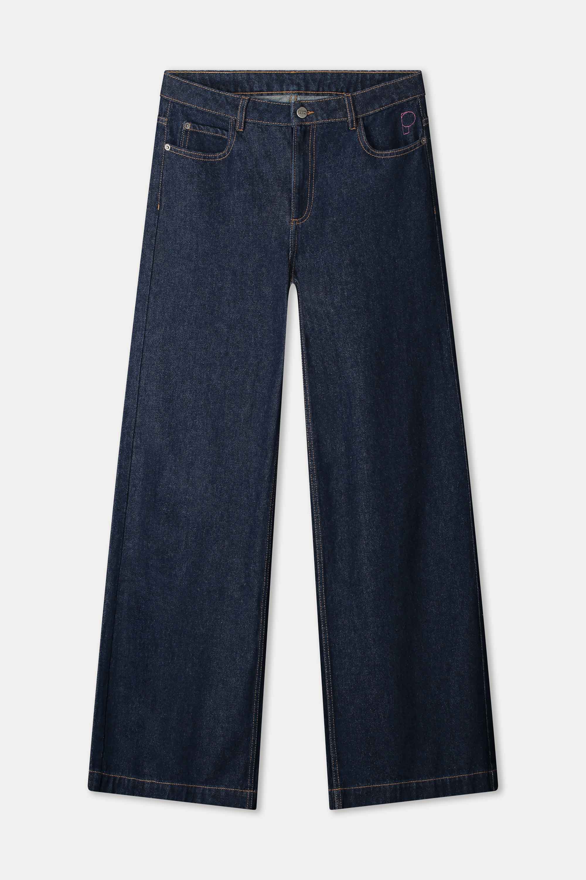 POM Amsterdam Jeans JEANS - Baggy Wideleg Dark Blue