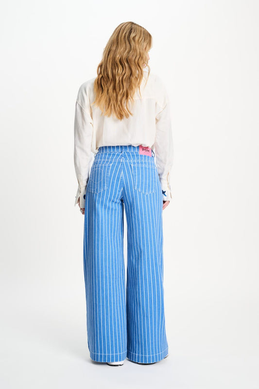 POM Amsterdam Jeans JEANS - Denim Stripes Blue