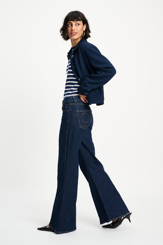 POM Amsterdam Jeans JEANS - Flare Dark Blue