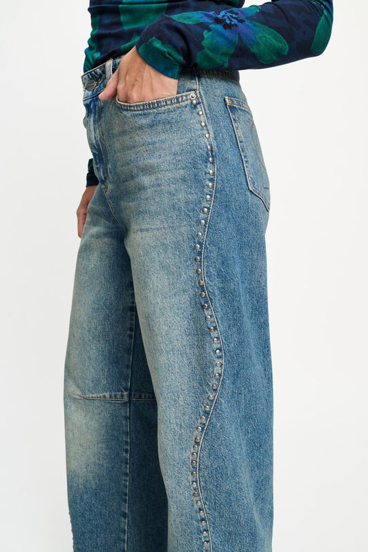 POM Amsterdam Jeans JEANS - Jacky Studs Dark Blue