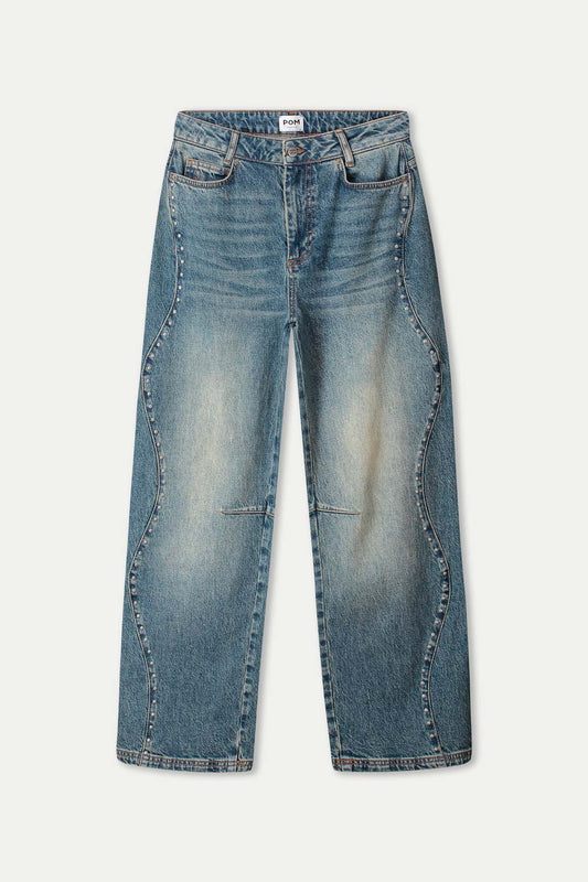 POM Amsterdam Jeans JEANS - Jacky Studs Dark Blue