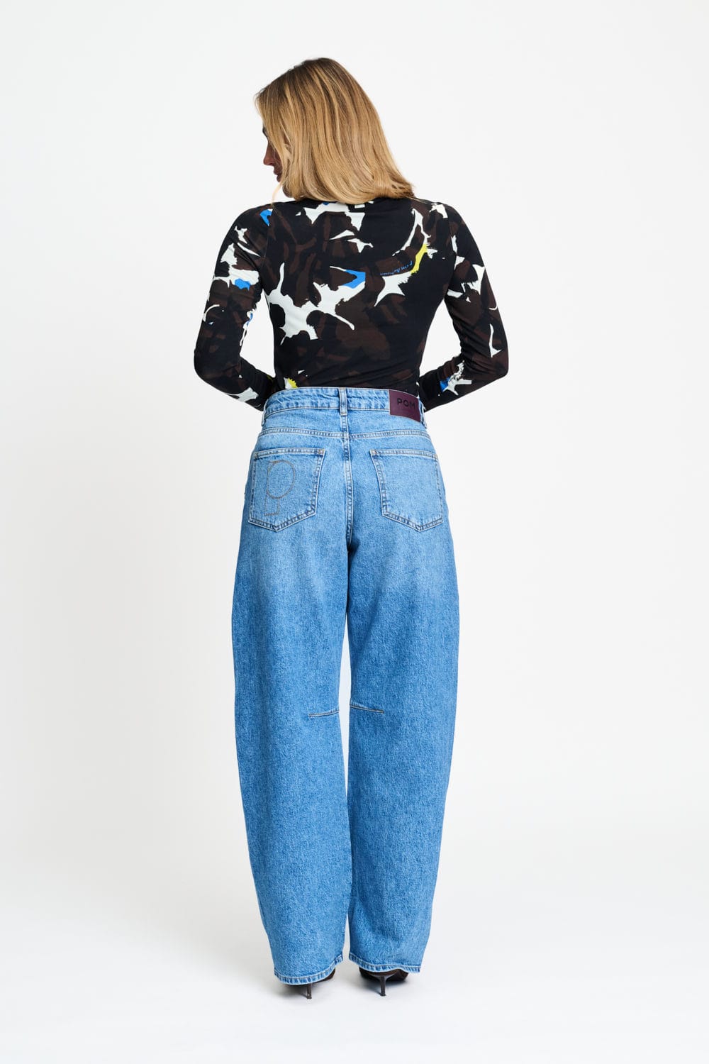 POM Amsterdam Jeans JEANS - Jacky Studs Mid Blue