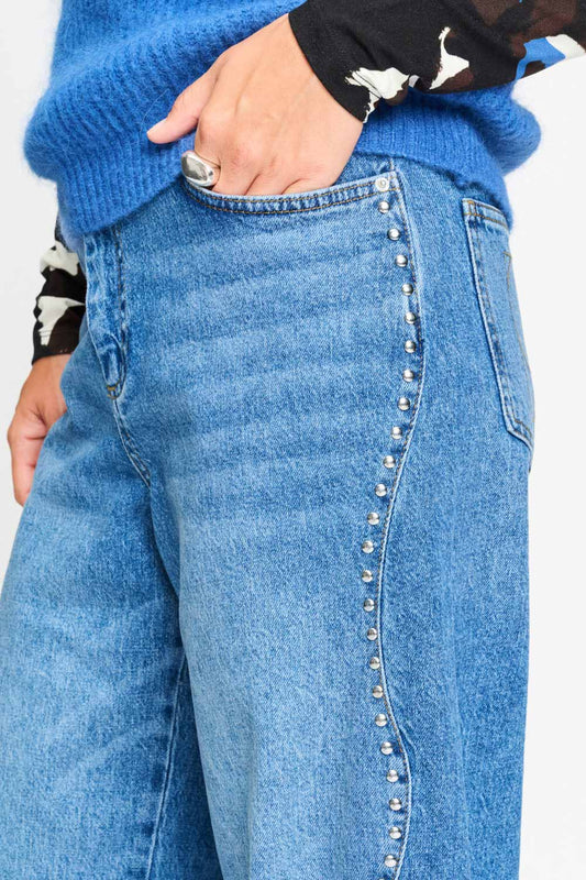 POM Amsterdam Jeans JEANS - Jacky Studs Mid Blue