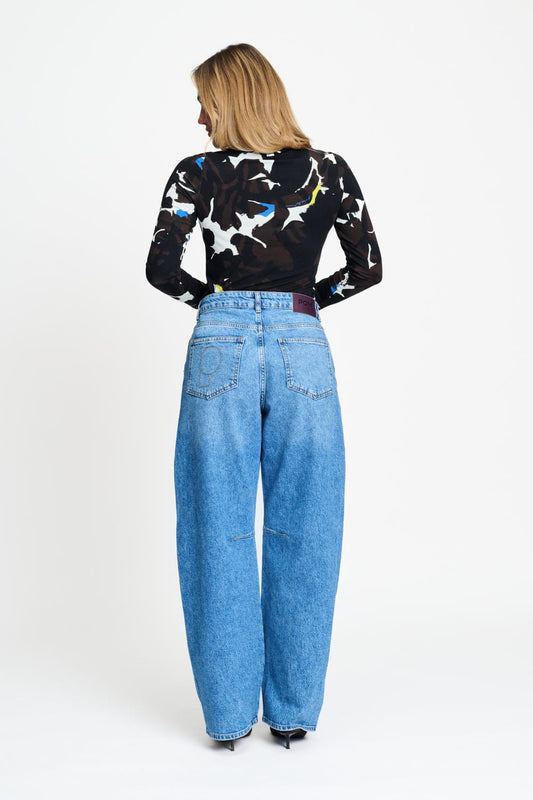 POM Amsterdam Jeans JEANS - Jacky Studs Mid Blue
