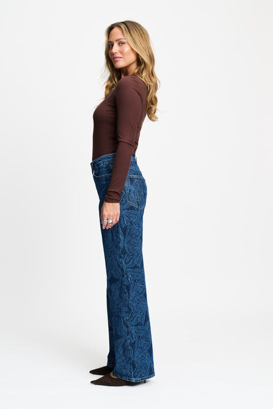 POM Amsterdam Jeans JEANS - Julia Bows Mid Blue