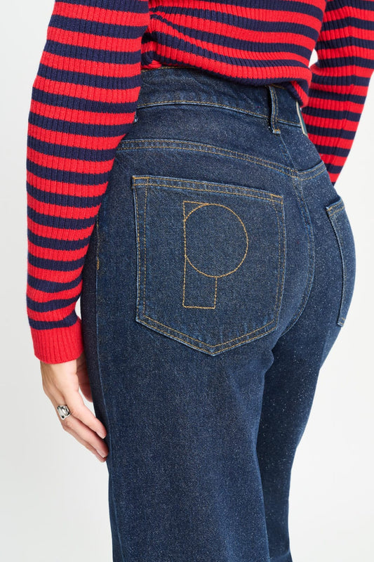 POM Amsterdam Jeans JEANS - Julia Shimmer Dark Blue