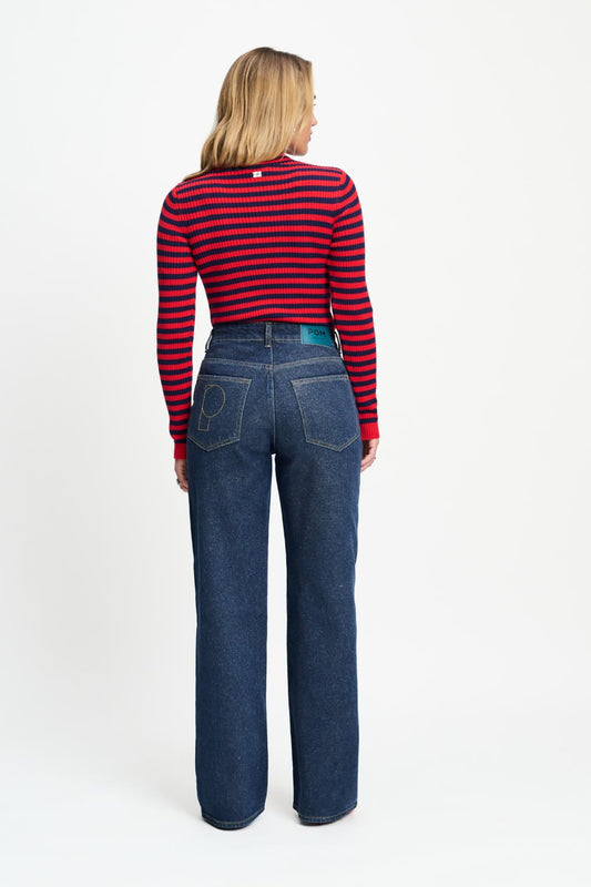 POM Amsterdam Jeans JEANS - Julia Shimmer Dark Blue