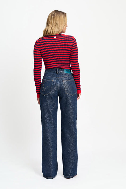 POM Amsterdam Jeans JEANS - Julia Shimmer Dark Blue