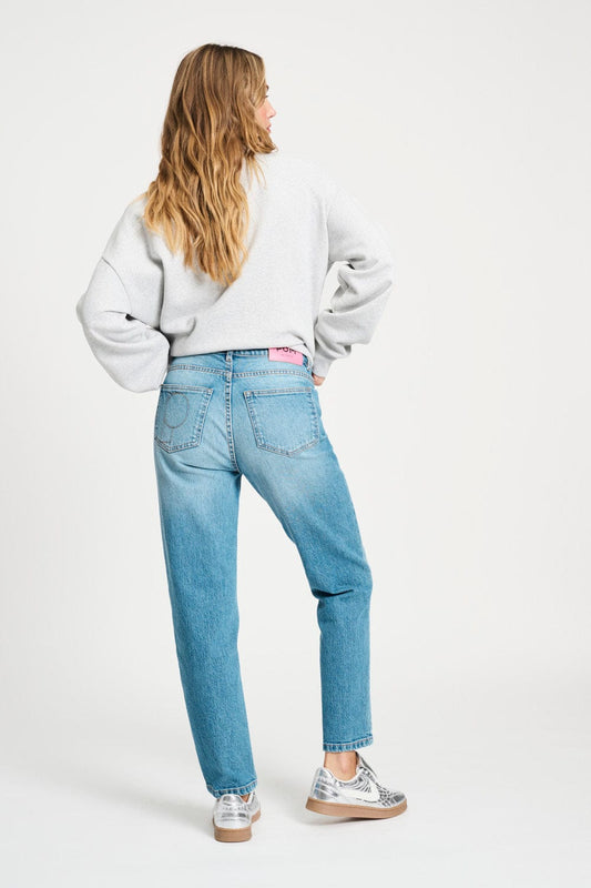 POM Amsterdam Jeans JEANS - Tapered Mid Blue