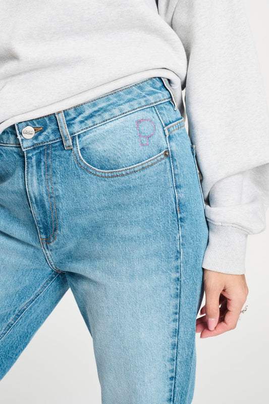 POM Amsterdam Jeans JEANS - Tapered Mid Blue