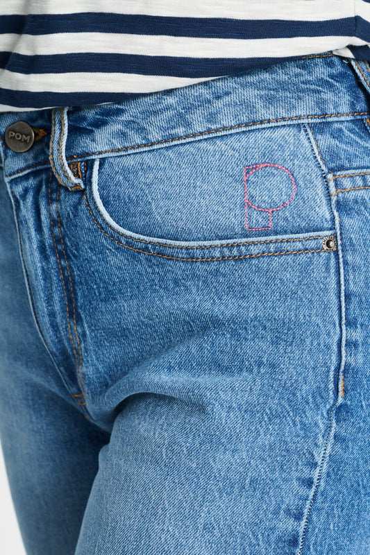 POM Amsterdam Jeans JEANS - Tapered Mid Blue