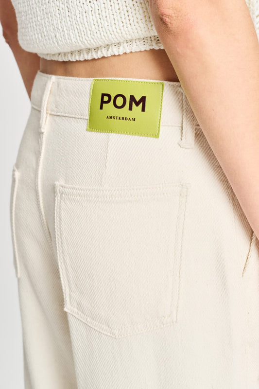 POM Amsterdam Jeans JEANS - White Embroidery