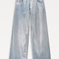 POM Amsterdam Jeans JEANS - Wide Leg Denim Metallic