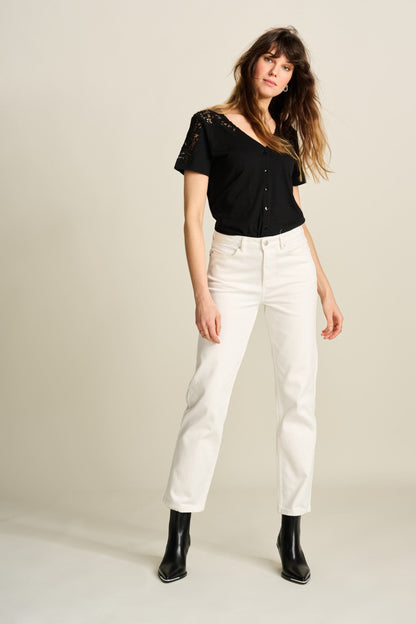 POM Amsterdam Jeans White / 34 JEANS - Eline Straight White