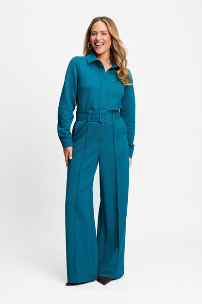POM Amsterdam Jumpsuits Green / 34 JUMPSUIT - Megan Teal Green