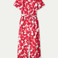 POM Amsterdam Jumpsuits JUMPSUIT - Bubble Bloom Red Linen