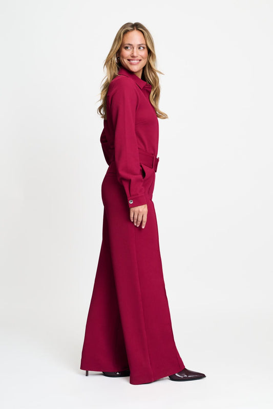 POM Amsterdam Jumpsuits JUMPSUIT - Megan Burgundy Red