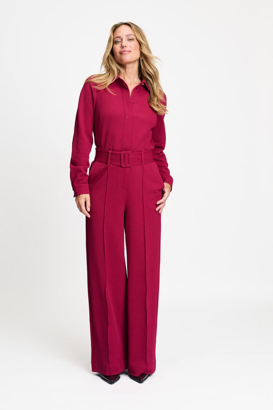 POM Amsterdam Jumpsuits JUMPSUIT - Megan Burgundy Red