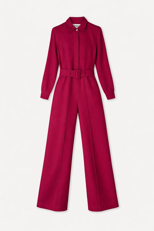 POM Amsterdam Jumpsuits JUMPSUIT - Megan Burgundy Red