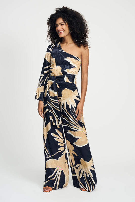POM Amsterdam Jumpsuits JUMPSUIT - One Shoulder Artisan Sand