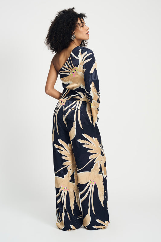 POM Amsterdam Jumpsuits JUMPSUIT - One Shoulder Artisan Sand
