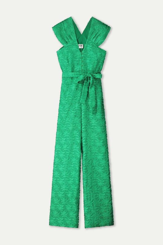 POM Amsterdam Jumpsuits JUMPSUIT - Palm Green Jacquard
