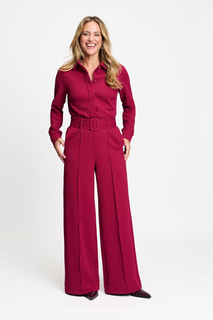 POM Amsterdam Jumpsuits Red / 34 JUMPSUIT - Megan Burgundy Red