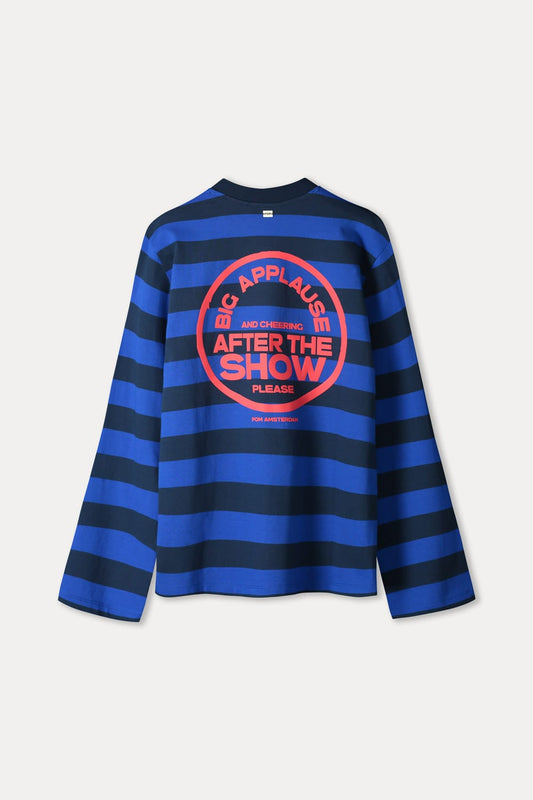 POM Amsterdam Longsleeves LONGSLEEVE - Joy Striped Blue