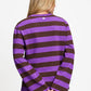 POM Amsterdam Longsleeves LONGSLEEVE - Joy Striped Brown Purple