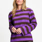 POM Amsterdam Longsleeves LONGSLEEVE - Joy Striped Brown Purple