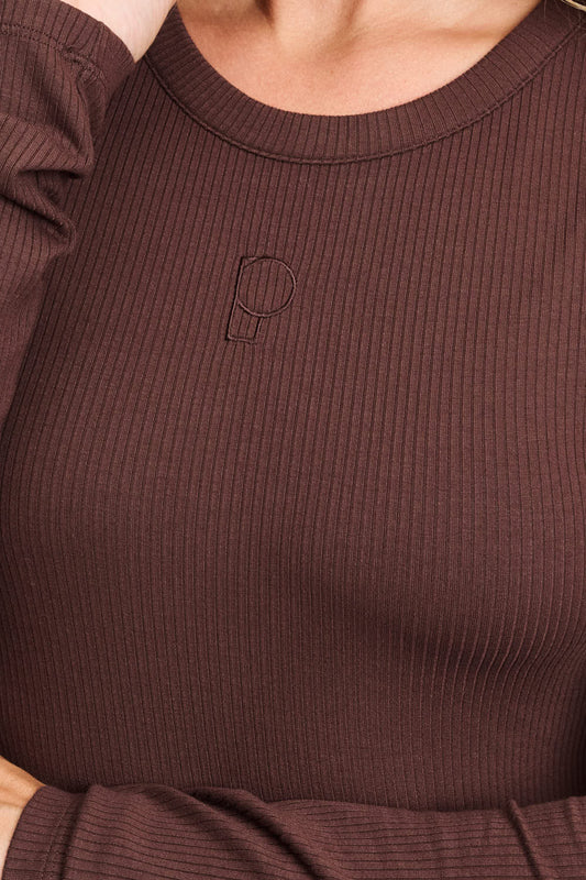 POM Amsterdam Longsleeves LONGSLEEVE - Rose Chocolate Brown