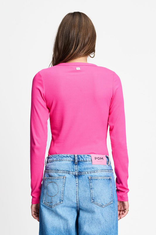 POM Amsterdam Longsleeves LONGSLEEVE - Rose Ultra Pink