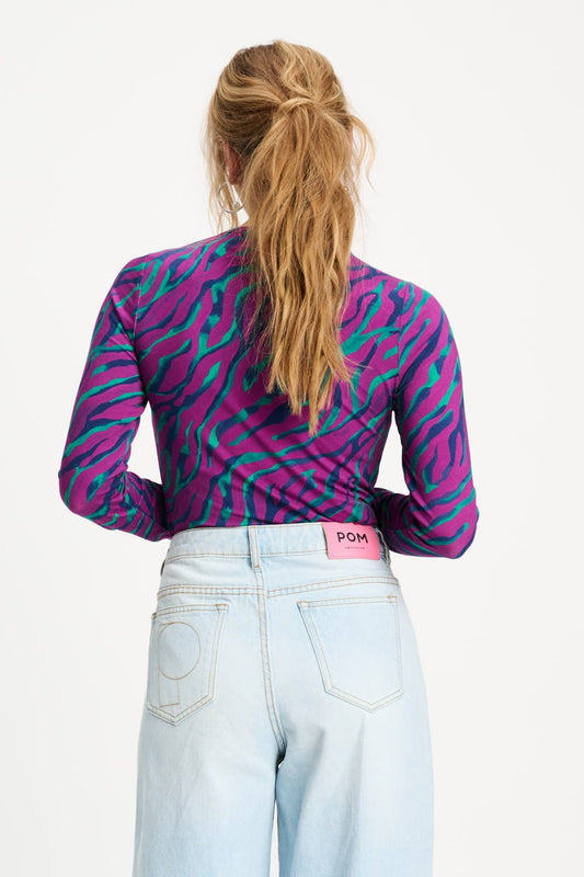 POM Amsterdam Longsleeves TOP - Animal Purple