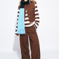POM Amsterdam Longsleeves TOP - Joy Striped Brown White
