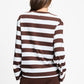 POM Amsterdam Longsleeves TOP - Joy Striped Brown White